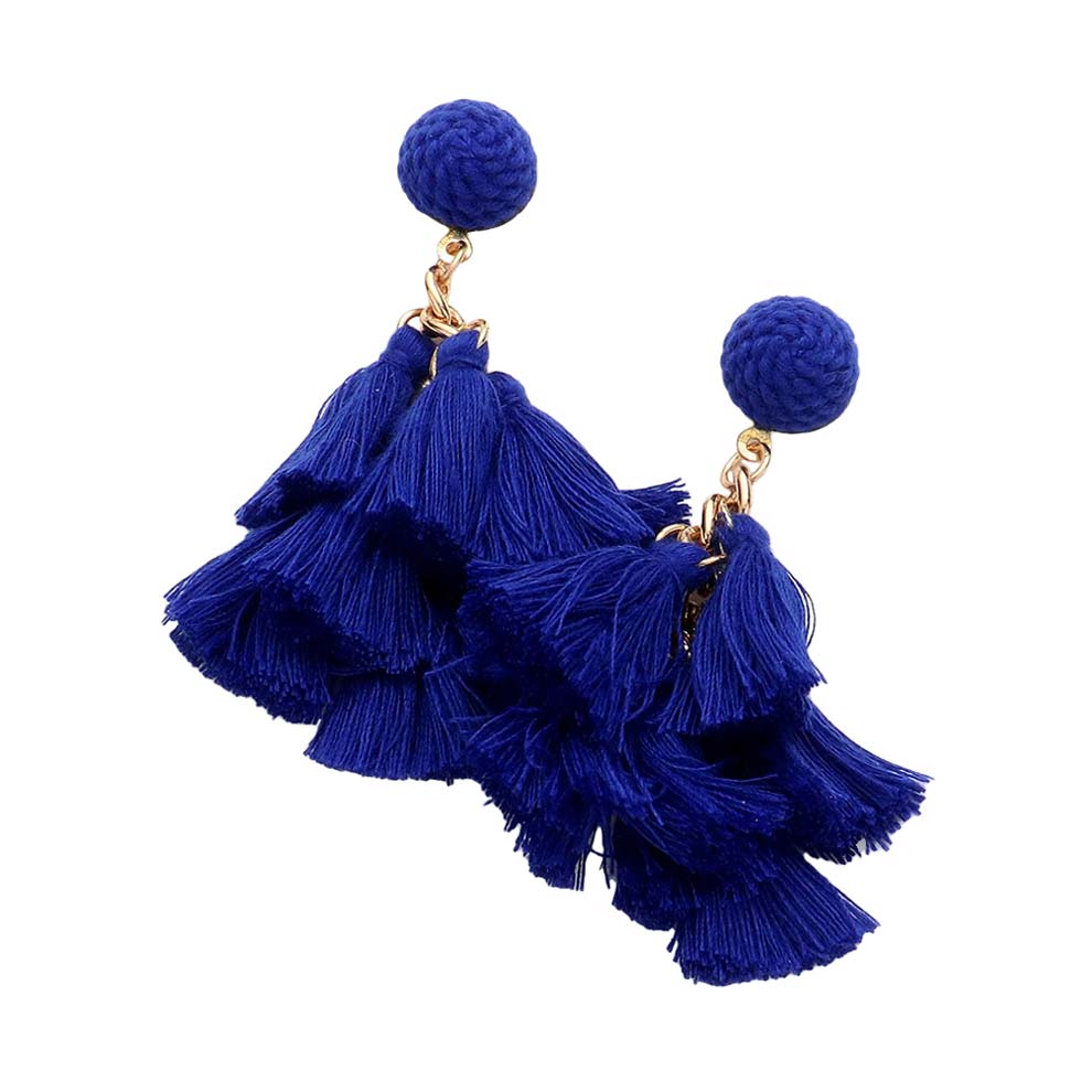Tassel Cluster Vine Dangle Earrings