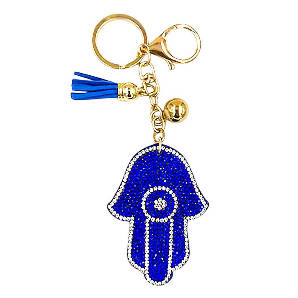 Bling Evil Eye Tassel Bag Charm