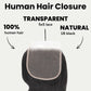 Body Wave 5x5 Transparent Lace Human Hair Closure