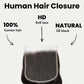 Cierre de Cabello Humano de Encaje HD 6x6 con Onda Corporal