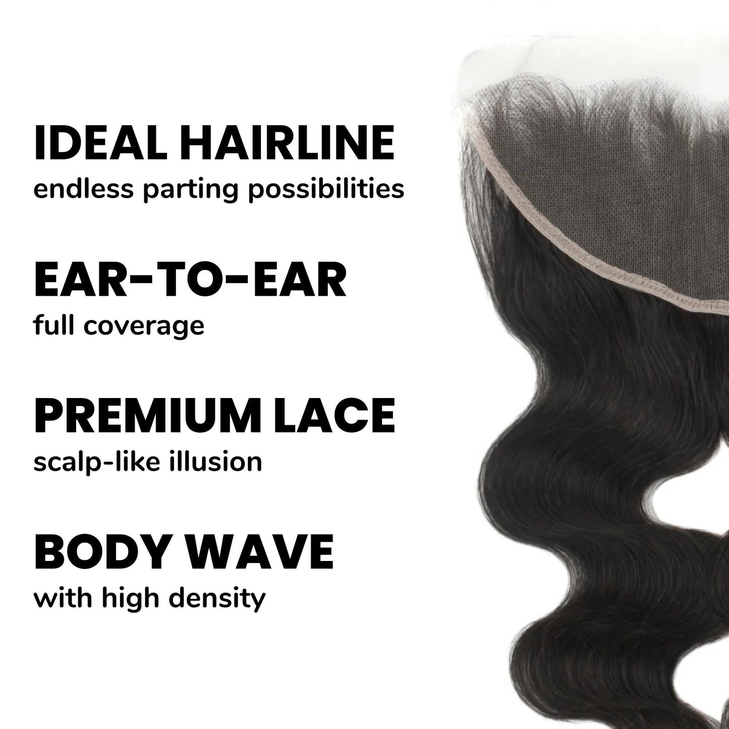 Brazilian Body Wave 13x4 HD Lace Human Hair Frontal