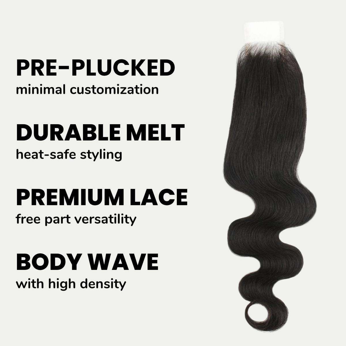 Brazilian Body Wave 2x6 Transparent Lace Human Hair Closure