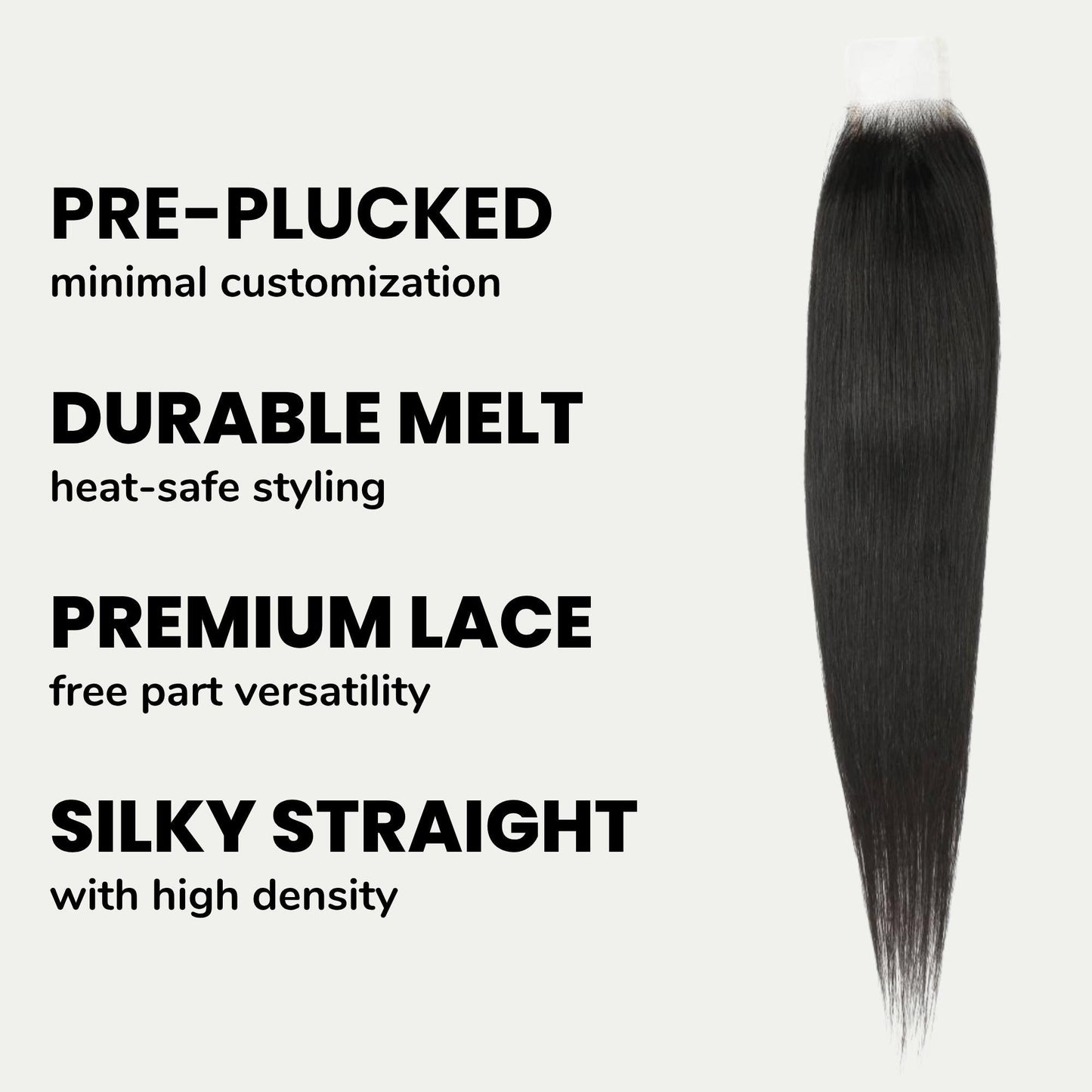 Cierre de cabello humano liso sedoso brasileño 2x6 HD Lace