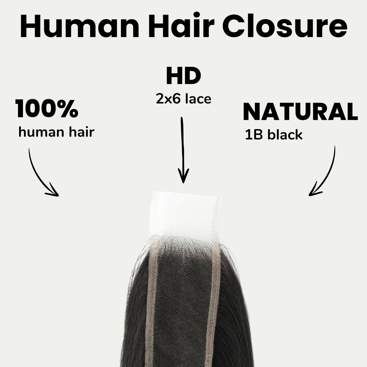 Cierre de cabello humano liso sedoso brasileño 2x6 HD Lace
