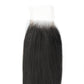 Cierre de cabello humano de encaje transparente 2x6 liso sedoso brasileño