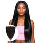 Frontal de cabello humano liso brasileño de 13x4 con encaje transparente