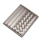 Faux Leather Basket Weave Card Holder Wallet