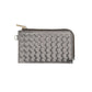 Faux Leather Basket Weave Flat Card Holder Wallet with Wristlet