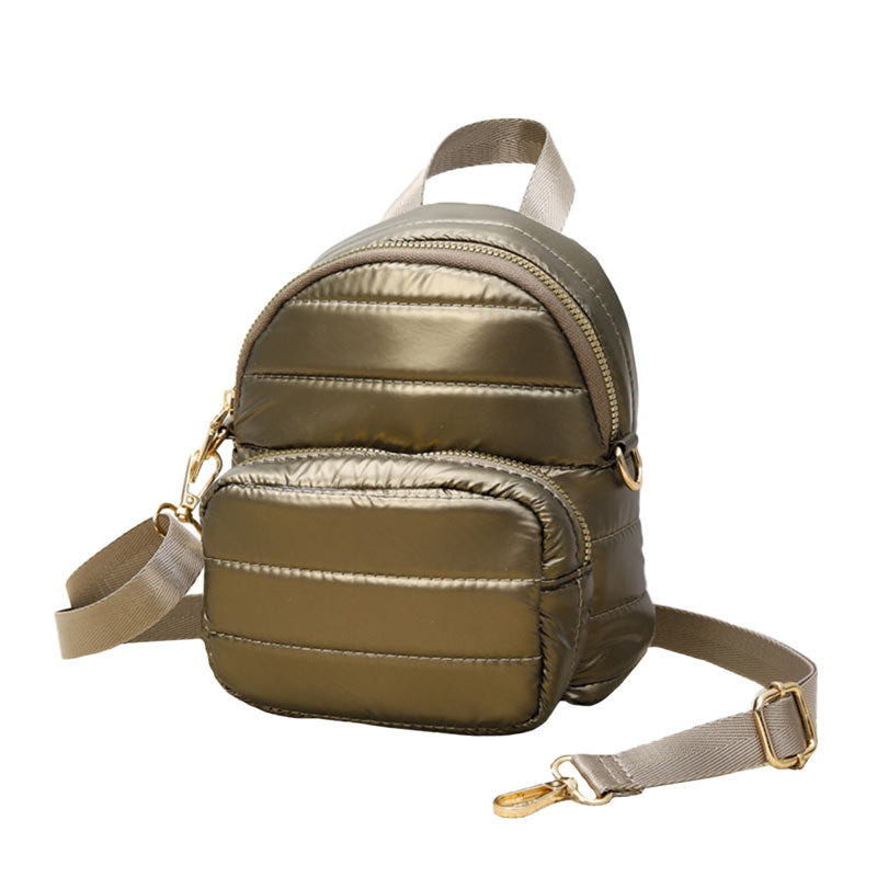 Solid Puffer Mini Backpack Bag