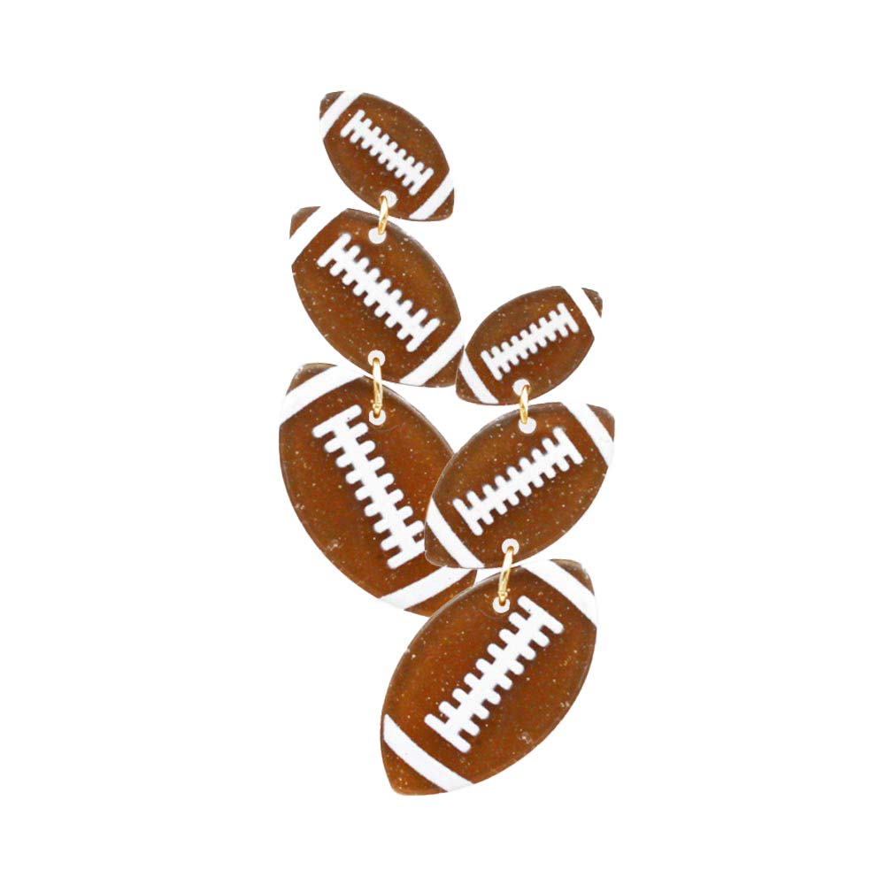 Acetate Football Link Earrings