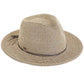 C.C Women's Lurex Paper Straw Panama Sun Hat