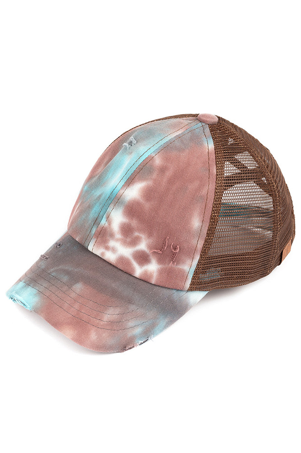 C.C TIE DYE CRISS-CROSS MESH PONYCAP