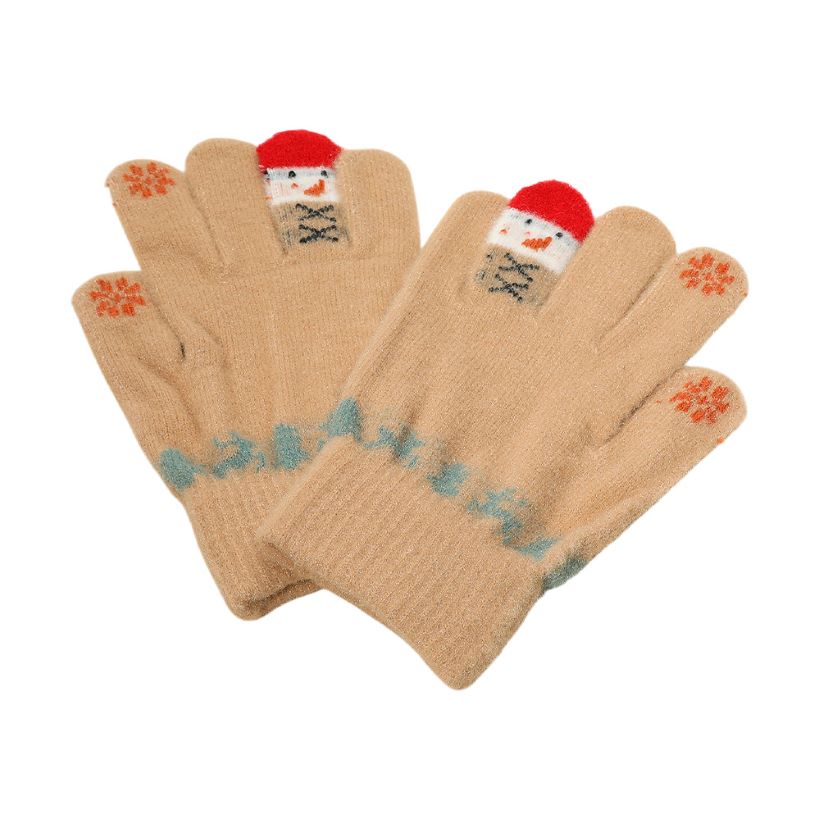 Christmas Theme Pattern Smart Touch Winter Gloves