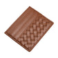 Faux Leather Basket Weave Card Holder Wallet