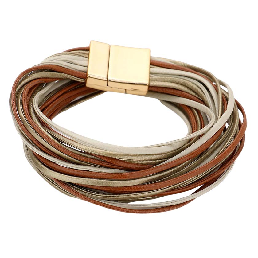 Faux Leather Wrap Bracelet