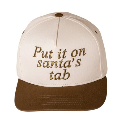 Put It On Santas Tap Message Embroidered Five Panel Canvas Snapback Baseball Cap