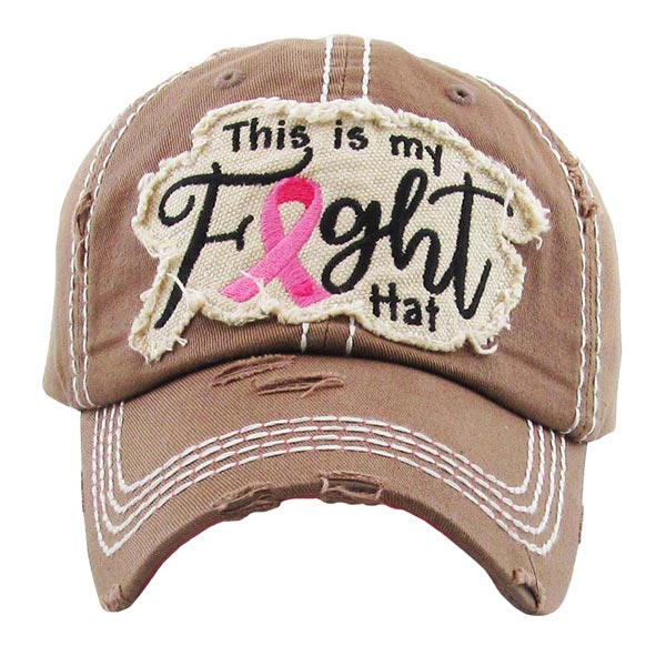 This is my Fight Hat Pink Ribbon Vintage Baseball Cap