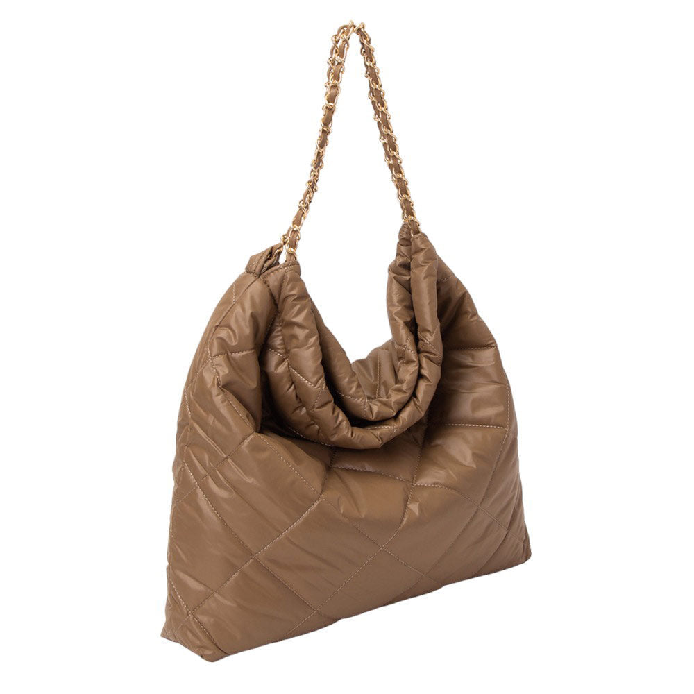 Padded Adjustable Metal Strap Shoulder Bag