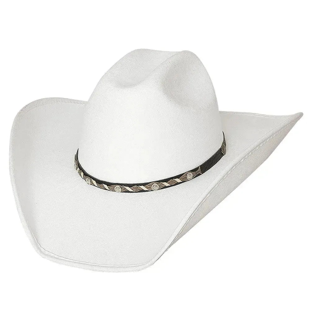 Bullhide Cattle Town - Sombrero de vaquero de fieltro de lana vegana