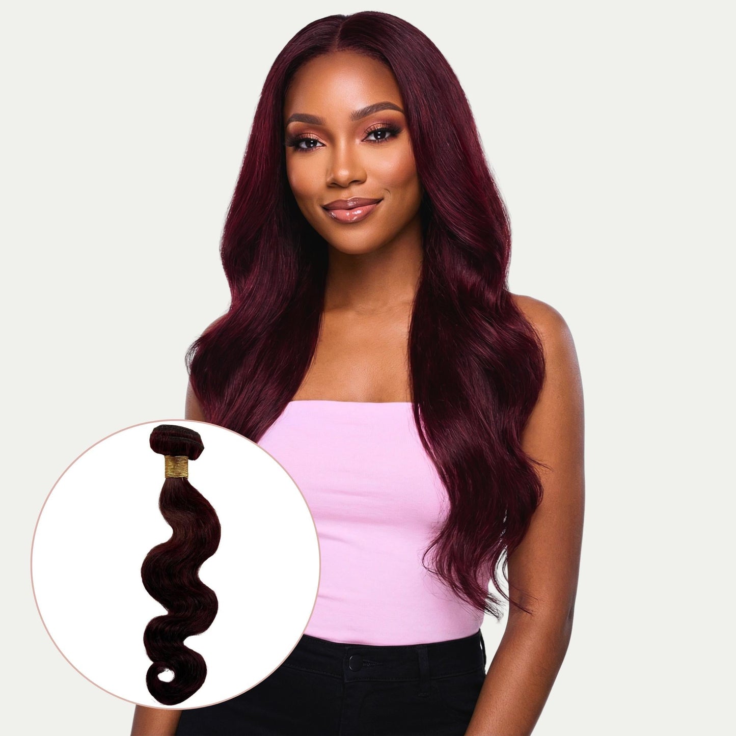 Paquetes de pelo 100% humano color borgoña Body Wave