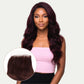 Cierre de cabello humano 5x5 HD Lace con ondas corporales color borgoña