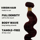 Paquetes de pelo 100% humano color borgoña Body Wave