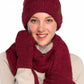 C.C Solid Boucle Yarn Beanie Hat With Pom