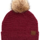 C.C Solid Boucle Yarn Beanie Hat With Pom