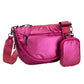 Glossy Puffer Half Moon Crossbody Bag