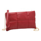 Quilted Solid Faux Leather Crossbody Bag