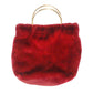 Solid Faux Fur Tote Crossbody Bag