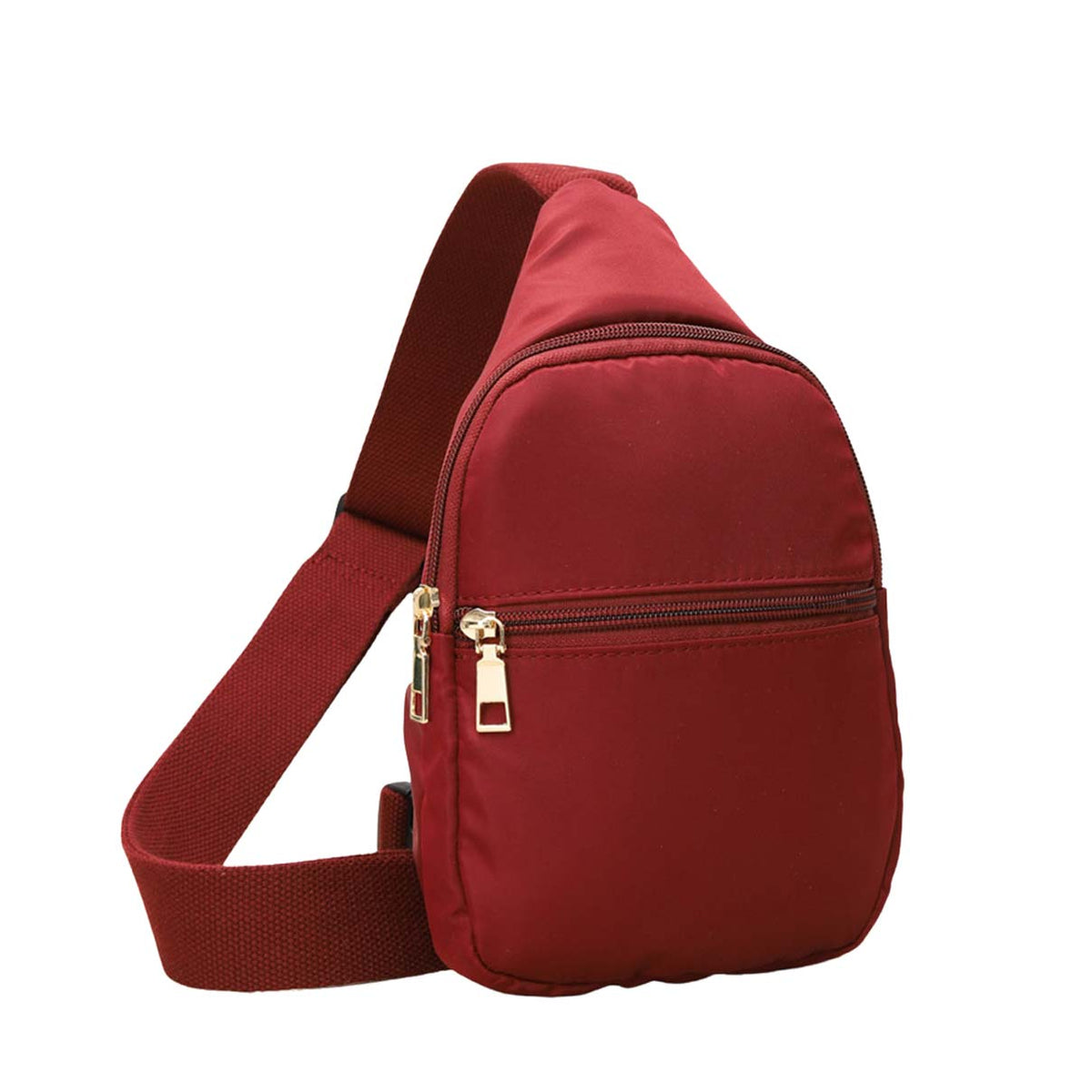 Solid Nylon Mini Sling Bag