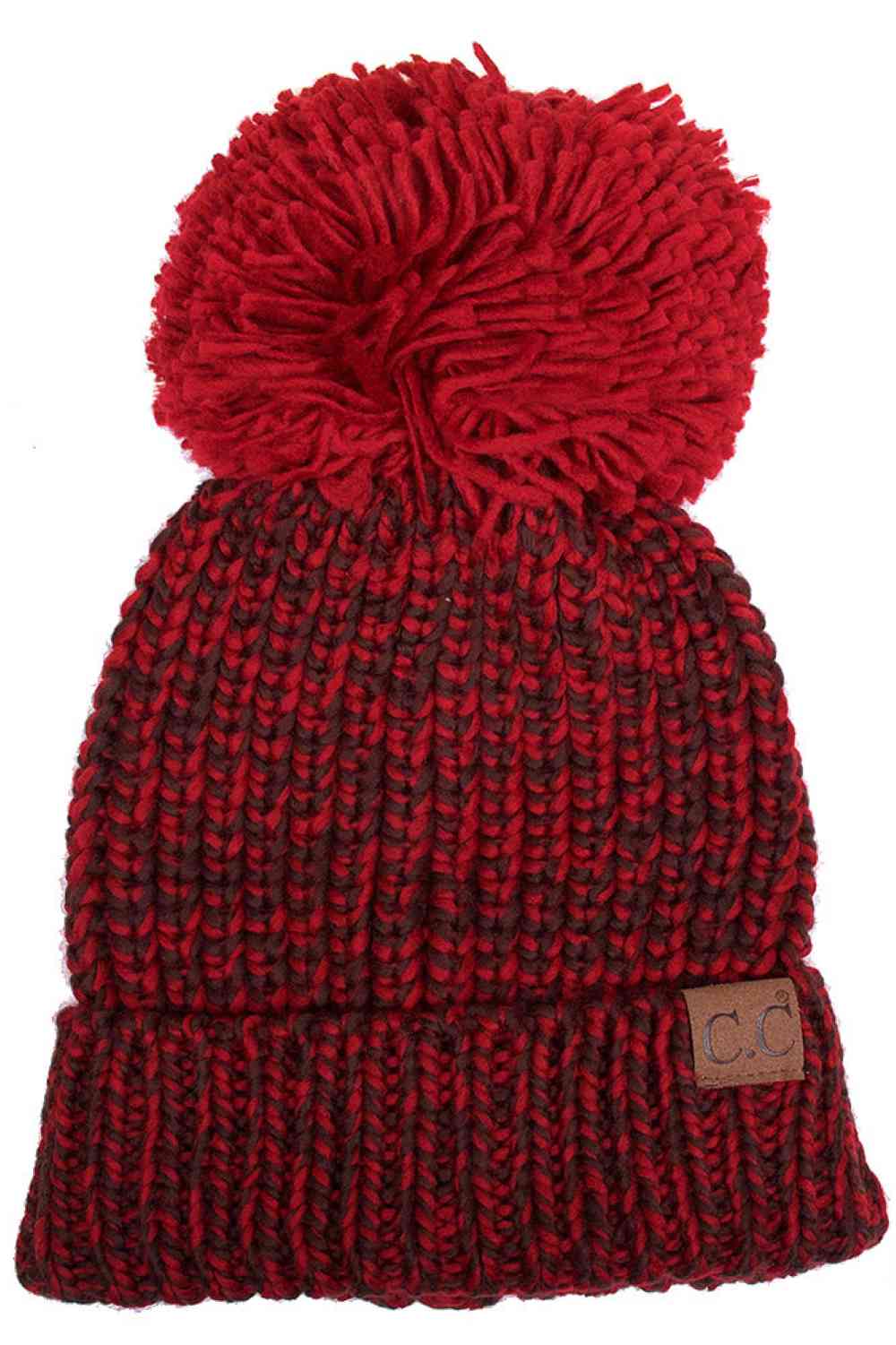 C.C Chunky Multicolor Beanie With Pom