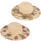 C.C Tropical Floral Wide Brim Straw Hat