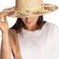 C.C Tropical Floral Wide Brim Straw Hat