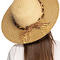 C.C Wooden Beads Braids Trim Two Tone Hat