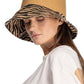 C.C Zebra Print Cloche Straw Bucket Hat