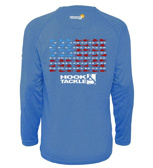 Camisa de pesca juvenil americana con protección UV (8-20)