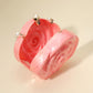 Pearl Beaded Handle Rose Clutch Bag Crossbody Bag