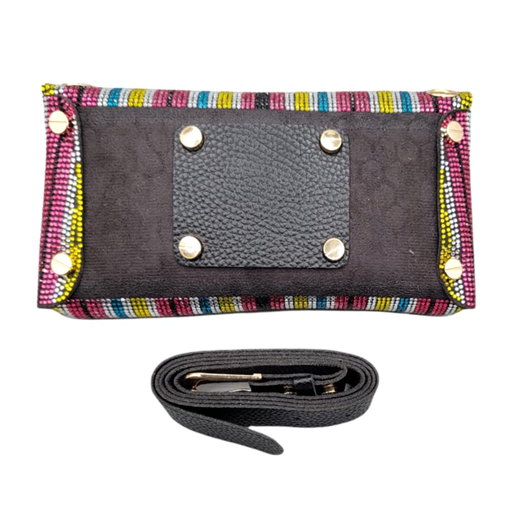 Rhinestone Pave Wallet on Chain Clutch / Fanny Pack / Belt / Crossbody Bag