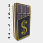 Bling Dollar Sign Chocolate Vertical Clutch Bag