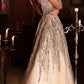 Cinderella Divine C135 Long Beaded Shimmer Ball Gown