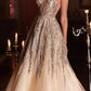 Cinderella Divine C135 Long Beaded Shimmer Ball Gown