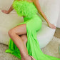 Cinderella Divine C141 Floor Length 2-Piece Strapless Feather Dress