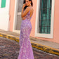 Nox Anabel C1458 Long Floral Sequin Corset Bodice Fitted Dress