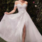 Ladivine C159W Off The Shoulder A-Line Lace & Tulle Wedding Dress