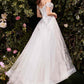 Ladivine C159W Off The Shoulder A-Line Lace & Tulle Wedding Dress