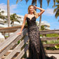 Vestido de gala sirena sin mangas de tul con lentejuelas Nox Anabel C1606
