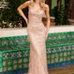 Nox Anabel C1607 Dazzling Floor-Length Beaded Tulle Dress Lace-Up Back