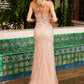 Nox Anabel C1607 Dazzling Floor-Length Beaded Tulle Dress Lace-Up Back
